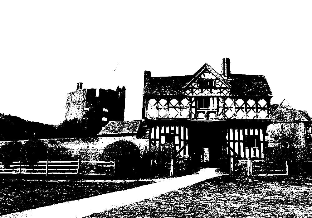 Stokesay Front  Bw
